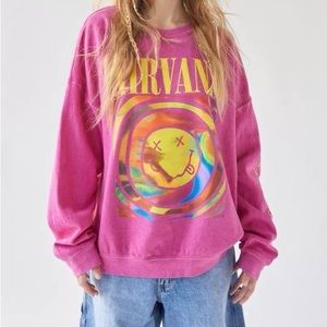 Urban Outfitters Pink Nirvana Sweatshirt 💝